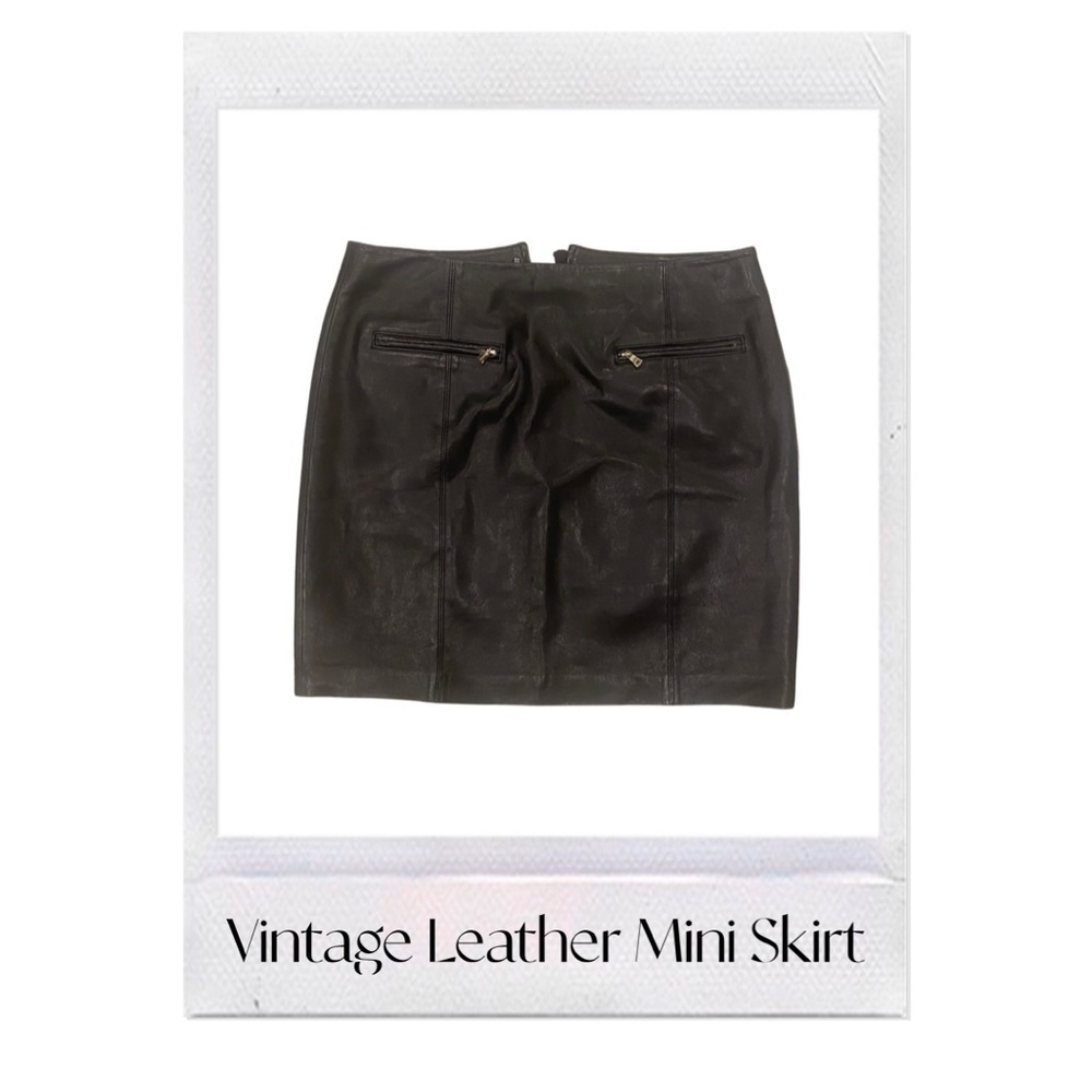 Vintage Leather Mini Skirt